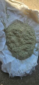 Milled lucerne in a bulk bag